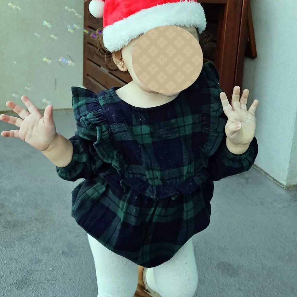 Old Navy Baby Girl Plaid Romper 12-18M